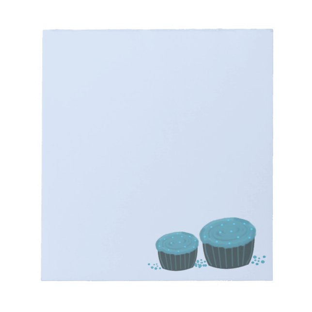 Blue Cupcakes Notepad (Front)