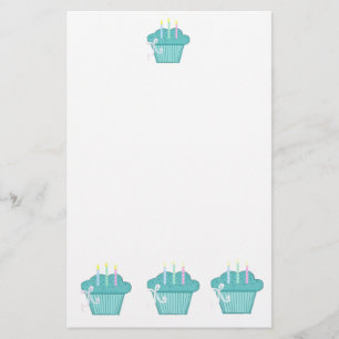 Blue Cupcakes Stationery