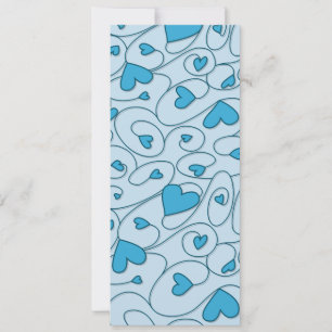 Blue curly hearts