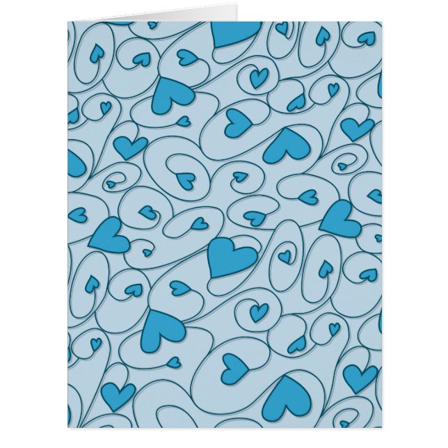 Blue curly hearts (Front)