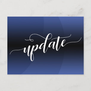 Blue Curve Postponed Wedding Update Notice Postcard