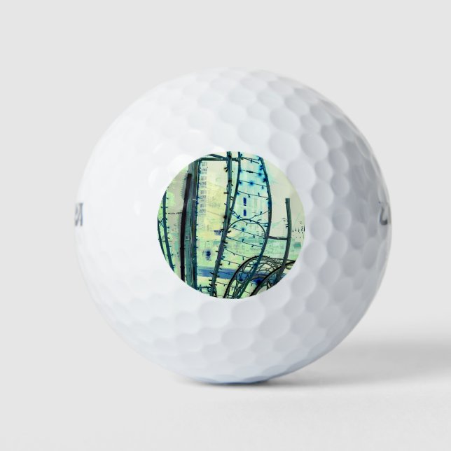 Blue curves golf balls (Front)