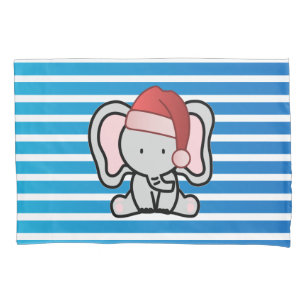 Blue Custom Baby Boy Name First Christmas 2022 Pillowcase