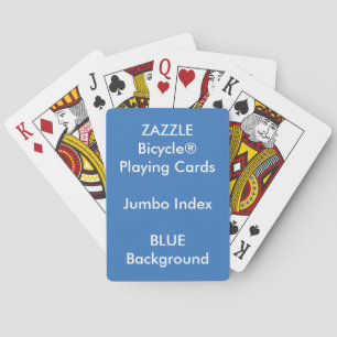 BLUE Custom Bicycle® Jumbo Index Playing Cards