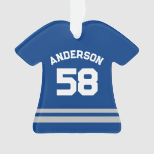 Blue Custom Name, Number, Photo Sports Jersey