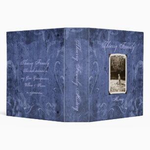 Blue Custom Photo Family History (2") Binder