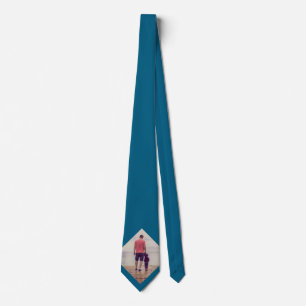 Blue Custom Photo  Tie