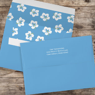 Blue Custom Return Address Hawaiian Envelope