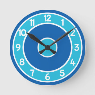Blue custom wall clock