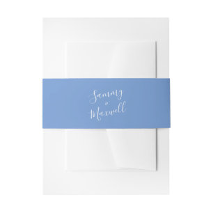 Blue Custom Wedding Invitation Bands Invitation Belly Band