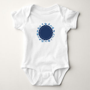 Blue Customizable Baby Design Bodysuit