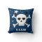 Blue Customizable Cute Crossbone Skull and Stars