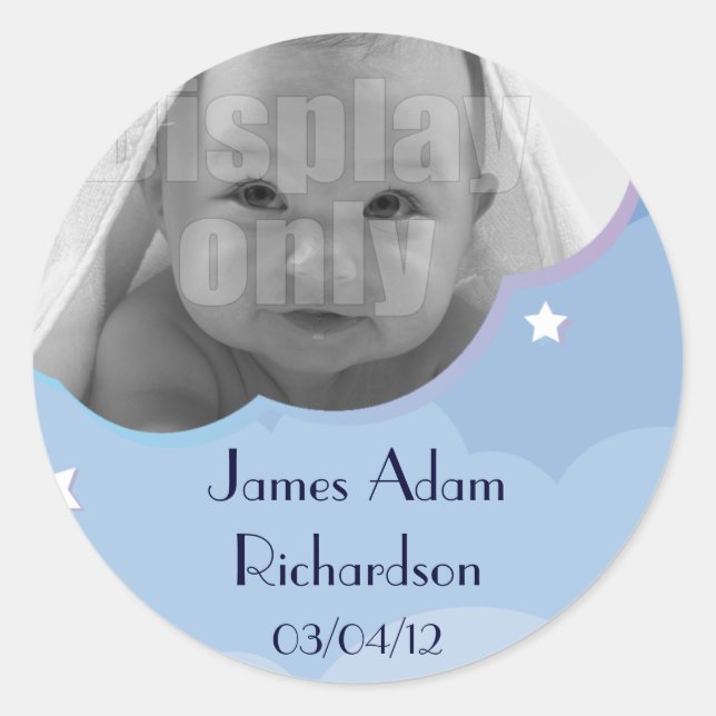 Blue customizable sticker (Front)