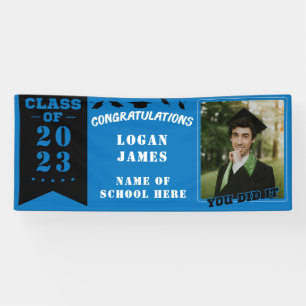 blue customized graduation 2021 with name & Photo Banner