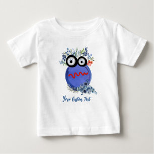 Blue Cute Collection of Little Guys Personalize Baby T-Shirt