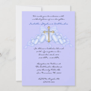 Blue CUTE Communion/Baptism Invite