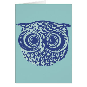 Blue cute owl picture