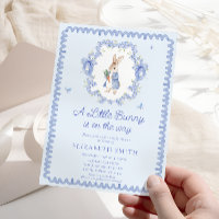 Blue Cute Peter Rabbit Baby Shower