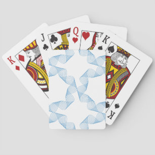 Blue, cute, simple, elegant geometric pattern art playing cards