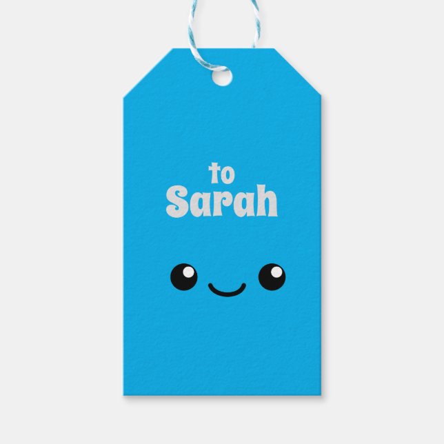 Blue Cutie Gift Tags (Front)
