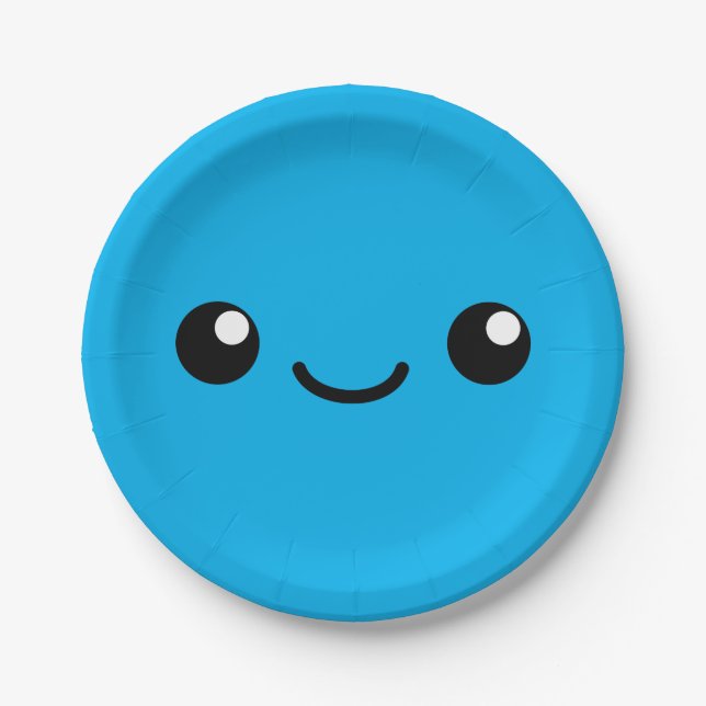 Blue Cutie Paper Plate (Front)
