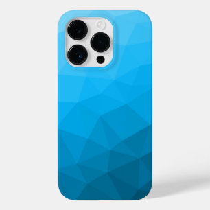 Blue cyan gradient geometric mesh pattern Triangle Case-Mate iPhone 14 Pro Case