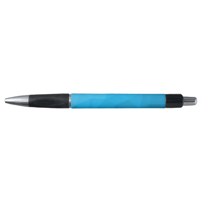 Blue cyan gradient geometric mesh pattern Triangle Pen (Front)