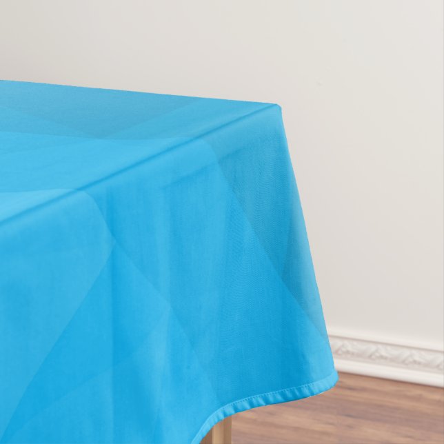 Blue cyan gradient geometric mesh pattern Triangle Tablecloth (In Situ)
