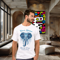 Blue Cyber Elephant – Custom Name Break Free