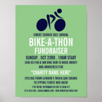 Blue Cycling Logo, Charity Bike-a-Thon Event