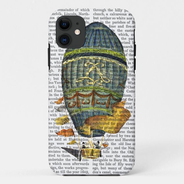 Blue Cylindrical Hot Air Balloon Case-Mate iPhone Case (Back)