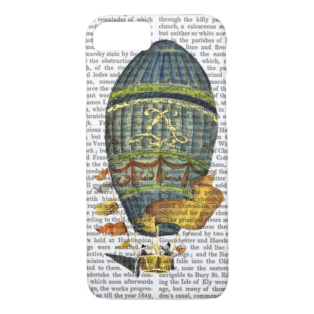 Blue Cylindrical Hot Air Balloon Case-Mate iPhone Case (Back)
