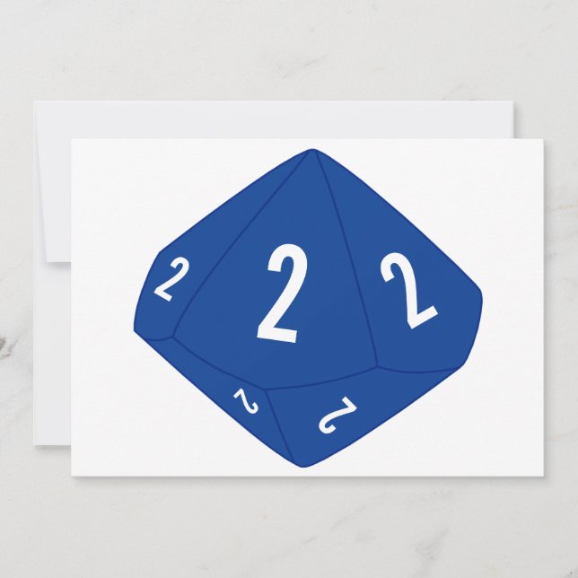 Blue D10 Table Number Card (Front)