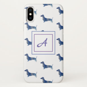 Blue dachshund Case-Mate iPhone case