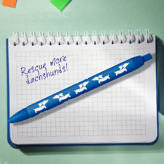 Blue Dachshund Ink Pen for Dachshund Lovers