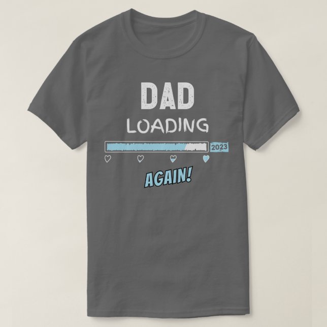 Blue Dad Loading 2023 Again Daddy Baby Boy Long Sl T-Shirt (Design Front)