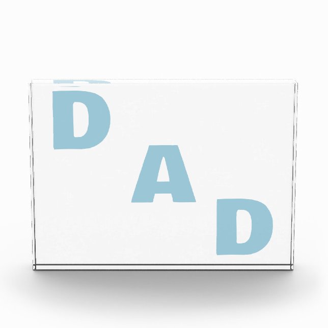 Blue Dad's Fathers Day Family Photo Collage  (Front)