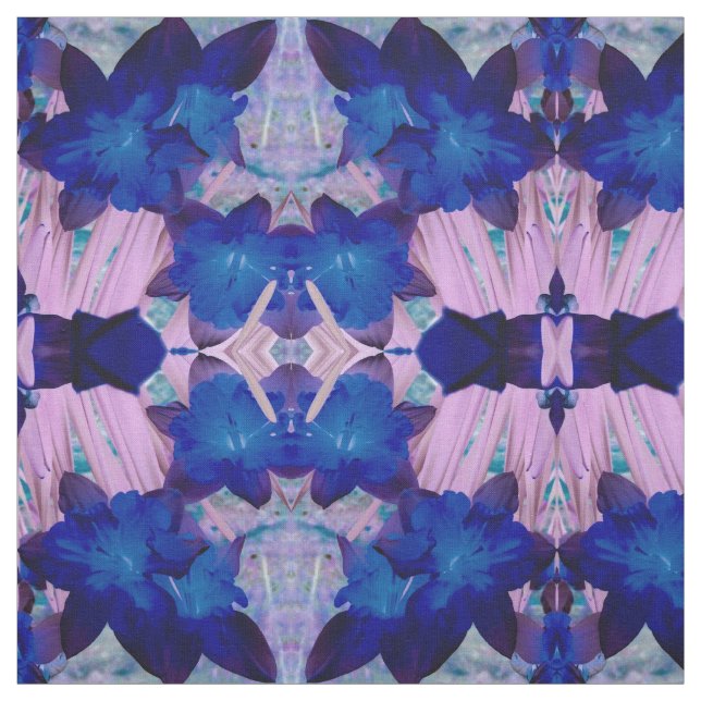 Blue Daffodils Fabric (Swatch)