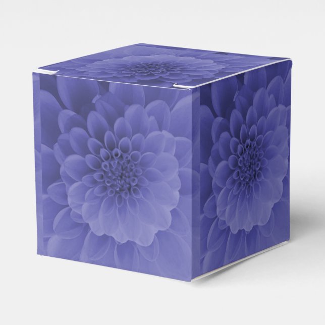 Blue Dahlia Favor Box (Front Side)