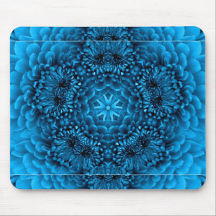 BLUE DAHLIA MOUSE PAD