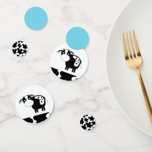 Blue Dairy Cow Baby Shower Confetti