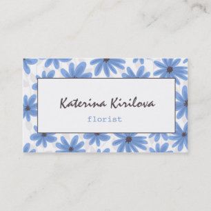 Blue daisies business card