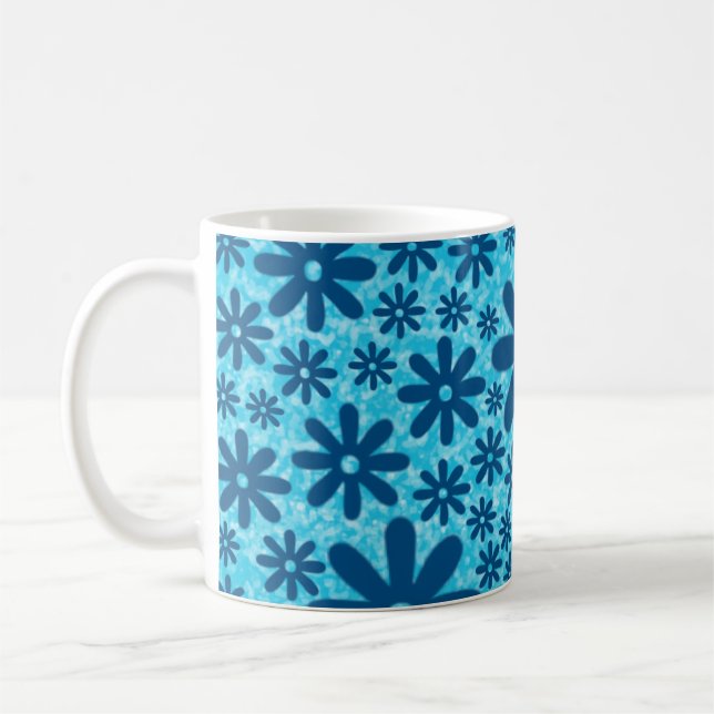 Blue Daisies Coffee Mug (Left)