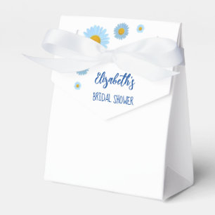 Blue Daisies Floral Bridal Shower Favor Box