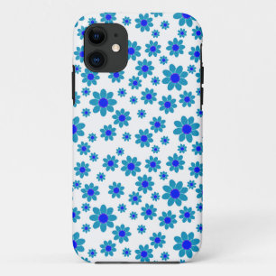 Blue Daisies   Floral Repeating Daisy Pattern iPhone 11 Case