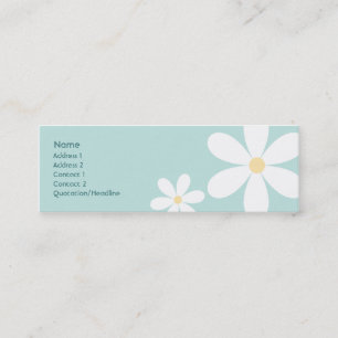 Blue Daisies - Skinny Mini Business Card