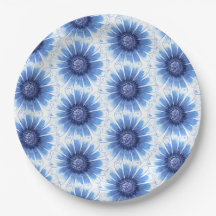 Blue Daisy All Over Print Plate