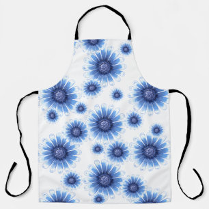 Blue Daisy Apron