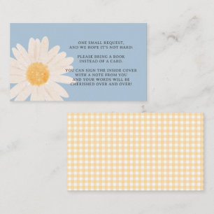 Blue Daisy Baby Shower Books For Baby Cards