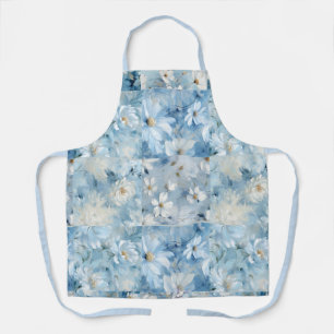 Blue Daisy Floral Patchwork Apron